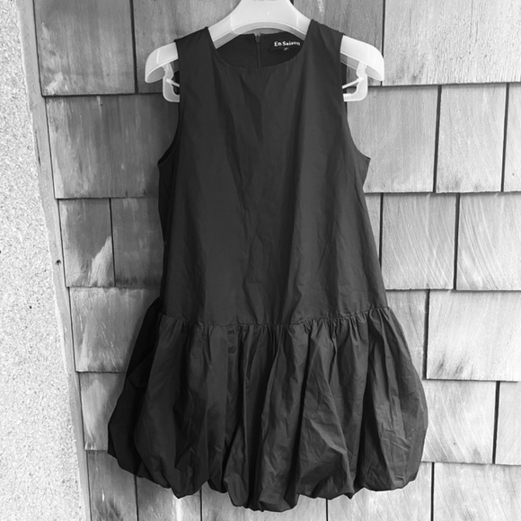 Anthropologi En Saison Womens Black Tiered Puffy Nicollete Romper - Dress Size M - Picture 3 of 16